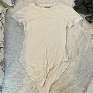 mango pop white body suit
